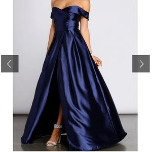 Navy blue evening dress New With Tags